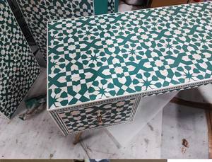 Mueble Moderno Personalizado con Incrustaciones de Hueso Pulido, Diseño Floral, Muebles de Alta Calidad para Sala de Estar, Dormitorio y Comedor - Product Image 6