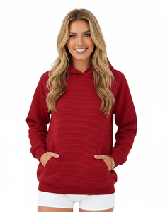 Sudadera informal de manga larga de Otoño/Invierno para mujer, elegante jersey con capucha, bolsillo frontal tejido, nuevas camisetas de moda para mujer - Product Image 2