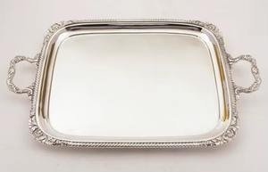 Bandeja de Servicio Decorativa de Metal Ecológica Hecha a Mano en India, Apta para Lavavajillas, para Uso en Cocina, Mesa, Restaurantes y Hogar - Product Image 2