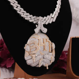 Moissanite Diamant B4T Personnalisé En Forme De Diamant Hip Hop Pendentif Chaîne En Argent Sterling 925 Personnalisé Plus Tard Pendentif Hip Hop Chaîne - Product Image 4