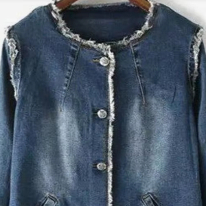 Chaqueta Larga de Mezclilla para Mujer, Estilo Chic, Holgada, Versátil, Hasta la Rodilla, Moderna, Ideal para Combinar, Estilo Vintage Urbano - Product Image 1