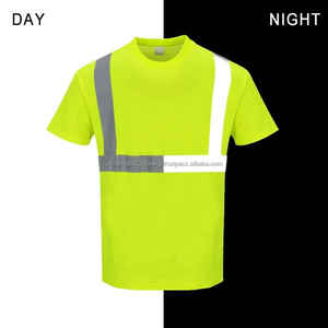 Camiseta Reflectante de Alta Visibilidad Personalizada Estilo 2025, Camiseta de Seguridad Reflectante Personalizada de Media Manga para Uso en Exteriores para Hombre - Product Image 2