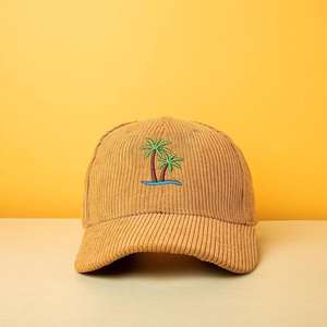 Gorras de béisbol deportivas de pana sin estructura de 5 paneles al por mayor, con logotipo bordado personalizado, visera recta, estilo Dad Hat, transpirables - Product Image 2