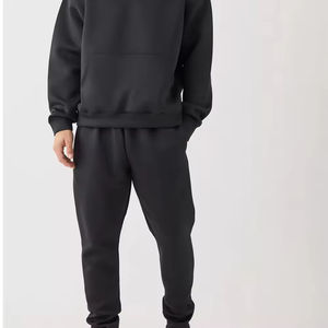 Custom Zip <b>Up</b> Black Color Plus Size Two Piece Men Oversize Breathable Fitness Workout Tracksuit For <b>Boys</b> - Product Image 1