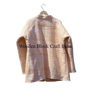 Handmade Cotton Kantha <b>Quilted</b> Jacket Indian Patchwork Floral Reversible Winter Women's Jackets Wholesale Jacket - Product Image 6