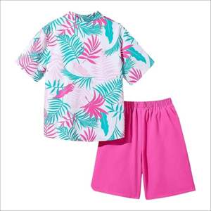 Streetwear d'été pour hommes, ensemble deux pièces avec imprimé personnalisé, t-shirt à manches courtes en coton respirant, patchs brodés, shorts tendance - Product Image 2