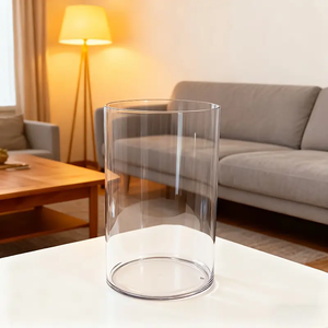 Vases en verre cylindriques en gros d'usine, vases transparents décoratifs, grands vases pour mariage, fête, <span class=keywords><strong>grand</strong></span> pot de rangement - Product Image 3