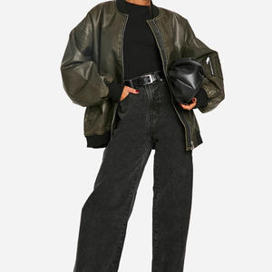 Chaquetas de Cuero de Moda para Mujer, Transpirables, de Alta Calidad, Último Estilo, Nuevo Modelo, Chaqueta de Cuero Informal con Cremallera, Chaqueta de Cuero para Mujer - Product Image 5