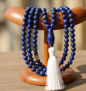 108 collar de cuentas Mala 6mm suave lapislázuli piedra preciosa Natural clásico pulido religioso regalo de moda collar espiritual - Product Image 6