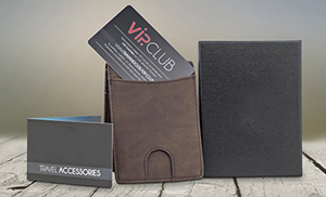 Cartera de Cuero Genuino con Bloqueo para Hombre, Bolsillo Frontal, Tarjetero Minimalista - Product Image 4