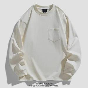 เสื้อสเวตเตอร์คอกลมมีฮู้ดสำหรับผู้ชายผ้าคอตตอนเนื้อนุ่มน้ำหนักมาก330ออกแบบได้ตามต้องการ - Product Image 2