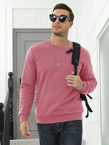 Bán Buôn Rts Người Đàn Ông Của Ấm Sherpa Lót Lông Cừu Áo Mùa Đông Dày Dệt Kim Crewneck Áo Thun Nhiệt Giản Dị Cơ Bản Tops - Product Image 3