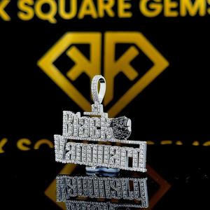 Pendentif nom personnalisé, pendentif glacé, tour de cou plaque nom personnalisé, bijoux personnalisés, cadeaux d'anniversaire pour elle, argent 925 - Product Image 4