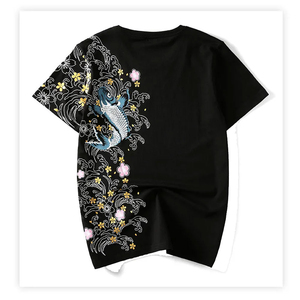 Camisetas de poliéster de algodón de alta calidad diseñadas para la comodidad al aire libre bordado personalizado hombres camiseta Streetwear estilo al por mayor - Product Image 2