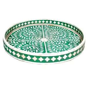 New Bone Inlay <b>Tray</b> <b>With</b> <b>Handle</b> Table Top Coffee <b>Tea</b> Cold Drink Serving <b>Tray</b> Handmade Hotel Restaurant Serving <b>Tray</b> Home Kitchen - Product Image 2