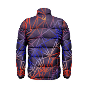 High Quality Unisex Lightweight Waterproof Formal Bomber Turtleneck Winter Quilted Puffer <b>Jacket</b> Custom <b>Heat</b> Transfer Printed - Product Image 5