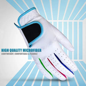 Elegantes guantes de golf juveniles blancos para jóvenes, transpirables, cómodos de cuero y tela de PU, ajuste perfecto para niños golfistas - Product Image 2