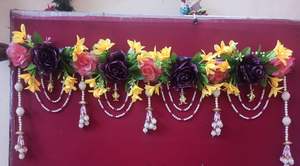 Vente en gros de tentures murales brodées en gujaratri Bandarwal Toran Tentures de porte idéales pour les décors de Diwali et de festivals - Product Image 6