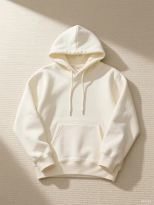 Sudadera con Capucha de Color Sólido 100% Algodón para Hombre, Logotipo Personalizado, Secado Rápido, Felpa Ecológica, Transpirable, Moderna y Bordada - Product Image 4