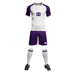 Vente en gros 2025 personnalisé élégant pas cher uniforme de football noir et bleu ensemble complet OEM Service disponible uniforme de football - Product Image 3