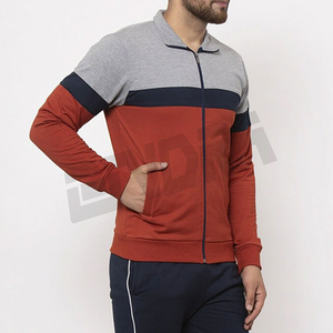 ชุดวอร์มผู้ชายสีน้ำตาลสนิมและสีกรมท่าชุดใส่ออกกำลังกายแนวสตรีทสำหรับใส่ประจำวันชุดออกกำลังกายเท่ๆดูสปอร์ต - Product Image 4