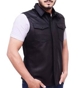 เสื้อกั๊กมอเตอร์ไซค์หนังฟล็อคเจ็ท งานแฮนด์เมด - Product Image 1