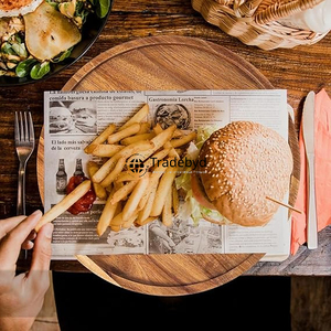 Tradebyd Plateau en bois moderne Plateau de service artisanal écologique pour les fêtes, les collations au thé et au café et les maisons élégantes - Product Image 2