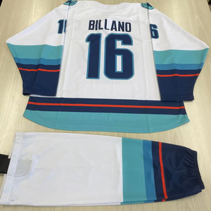 Custom Made Adult Sports Team Ice Hockey Jersey High Quality Breathable Anti-Bacterial Fashion Sets Digital Print 100% Polyester - Product Image 3