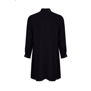 เสื้อคลุมสีดำสำหรับสุภาพสตรี แต่งระบาย ปักลายดอกไม้ พร้อมกระดุม - Product Image 3