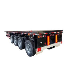 Used 4 Axle 20FT 40FT Steel <b>Flatbed</b> Semi - Product Image 3