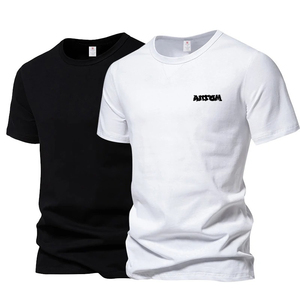 เสื้อยืดผู้ชายคุณภาพสูง ผ้าฝ้าย/ใยไผ่ ทรงโอเวอร์ไซส์ น้ำหนัก 300 กรัม ระบายอากาศได้ดี น้ำหนักเบา คอกลม ลายเรียบ เป็นมิตรกับสิ่งแวดล้อม - Product Image 1