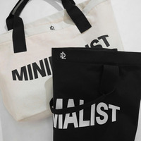 TST 3007 Tas Tote Bentuk Perahu Kapasitas Besar Ramah Lingkungan Musim Gugur/Dingin Musim Panas Desain Minimalis Lapisan Kanvas Penutup Terbuka