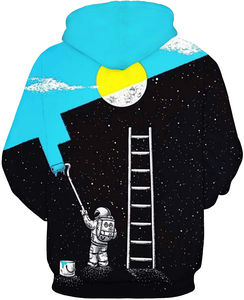 Sudaderas con capucha de gran tamaño diseño personalizado de peso pesado suéter de sublimación Impresión de logotipo sudaderas con capucha de sublimación lisas en blanco OEM para hombres - Product Image 5