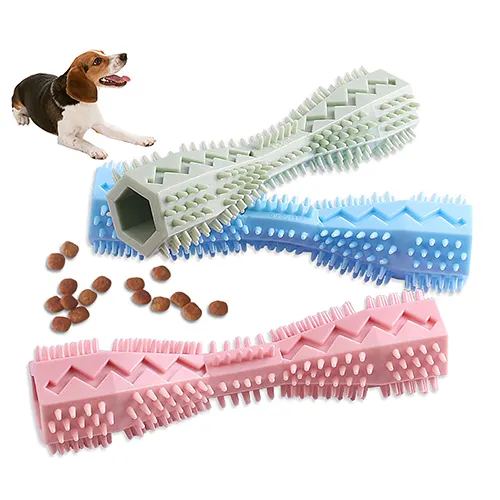 Pet Supplies New Dog Chew Toy Pet Chew Leakage Toy Tpr Dog Toothbrush Molar Tooth Cleaning Stick ECOLIFE