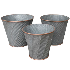 Lot de 2 vases de mariage modernes faits à la main en métal galvanisé Forme et taille personnalisées pour usage régulier - Product Image 3