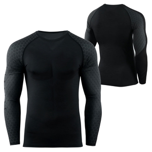 Personalizado completo de manga larga de compresión de los hombres Rash Guard para adultos sublimación de impresión digital de los hombres MMA Rash Guard personalizado - Product Image 3