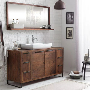 Lavabo Sydney 138cm, acacia oscuro - Product Image 1