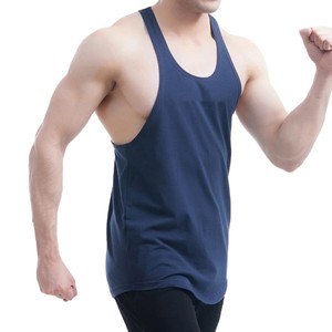Camiseta sin mangas para hombre, azul claro, cuello redondo, tejido de punto, color liso, estilo casual vintage, de secado rápido, ecológica y transpirable. - Product Image 6