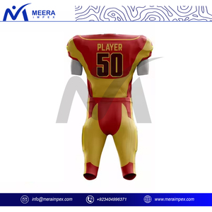 American Football Jersey Uniform for Adults Short Sleeve Sublimation Transfer Print 100% Polyester Custom Football Wear UPF 50 - Product Image 4