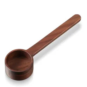 Ground Wood Coffee Spoon Walnut Wood Coffee Bean Measuring Spoon