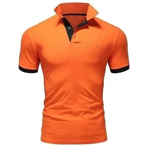 Vente en gros T-shirts unis de haute qualité T-shirts brodés Vêtements de golf Logo personnalisé Chemise simple pour hommes Chemises pour hommes - Product Image 2