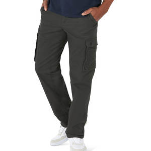 Pantalon cargo droit léger pour homme avec poches, en coton, décontracté, pour l'extérieur, coupe décontractée, prix - Product Image 1