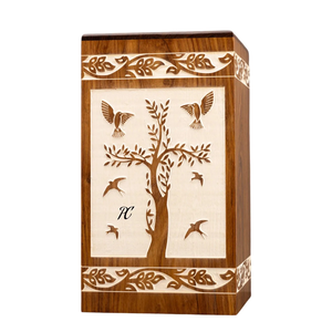 Urne funéraire en palissandre Boîte Arbre de Vie Design Mémorial Souvenir Urne funéraire décorative pour cendres - Product Image 2