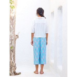 Camiseta Casual de Punto Sólido para Mujer - Camisa Bordada en Blanco Perla, Corte Cómodo - Product Image 4