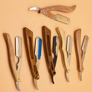 Couteau de rasage pliant en acier inoxydable avec lame droite, rasoir de barbier, rasoir droit, 1 pièce - Product Image 2