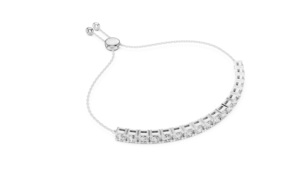 Pulsera Ajustable de Plata 925 con Diamante Cultivado en Laboratorio, Corte Brillante, Certificado IGI, Joyería Fina Minimalista de Lujo, Brazaletes Deslizantes para Mujer - Product Image 2