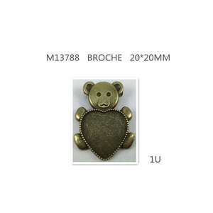 Broche de aleación de Zinc Chapado en 20mm hecho a mano, broches de diamantes de imitación de cristal, estilo coreano para niños y adultos para fiestas, regalos de bodas - Product Image 1
