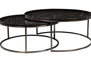 Ensemble de table basse en marbre de luxe moderne nordique meubles de nidification à Base en métal pour la maison appartement bureau Bar salon - Product Image 3