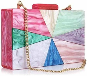 Bolso de mano de noche de resina hecho a mano personalizado para mujer, Idea de regalo perfecta - Product Image 1