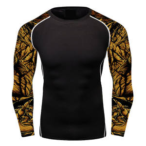 Camiseta Deportiva de Compresión de Manga Larga para Hombre, Transpirable, de Secado Rápido, con Estampado, para Gimnasio, Tejido de Poliéster/Nailon, de Alta Calidad, 2026 - Product Image 3